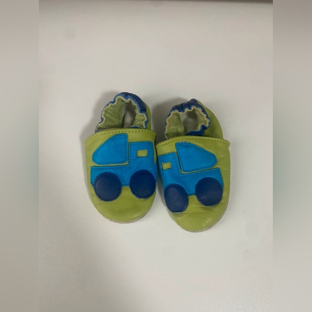 Blue and Green Kids Shoes
